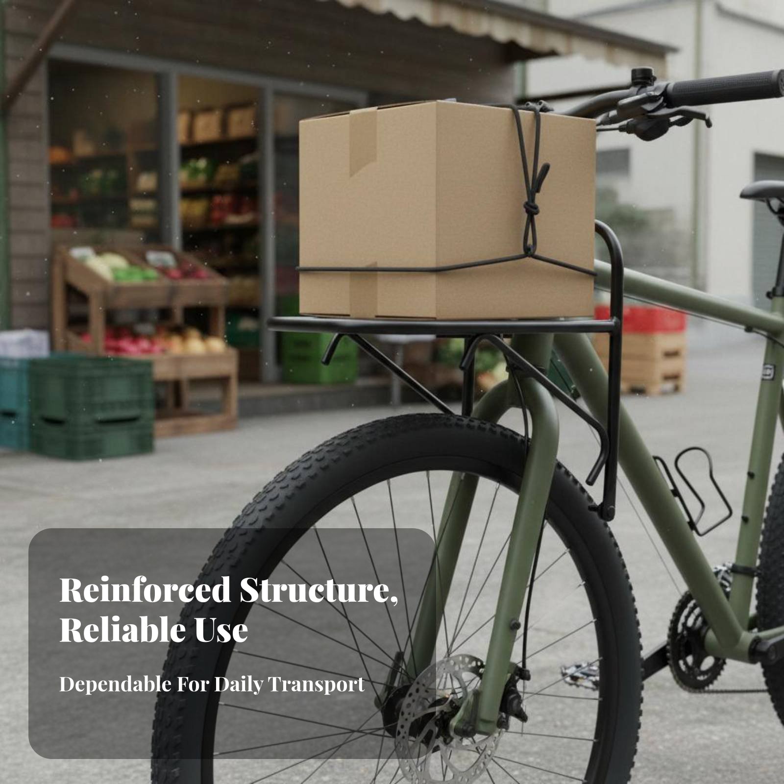Cargo Rack Aluminum - Portabultos Delantero para Bicicleta, Construcción de