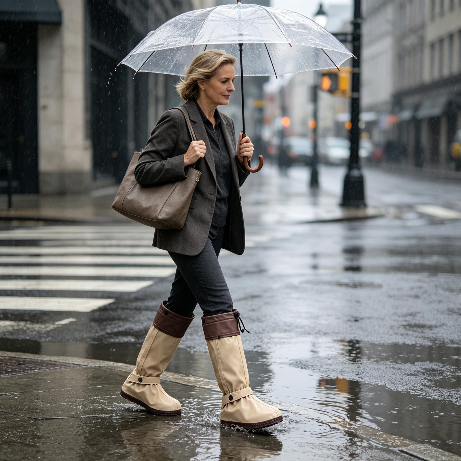 Cubrezapatos impermeables con  - Cycling Commute In Rain reseña y precio
